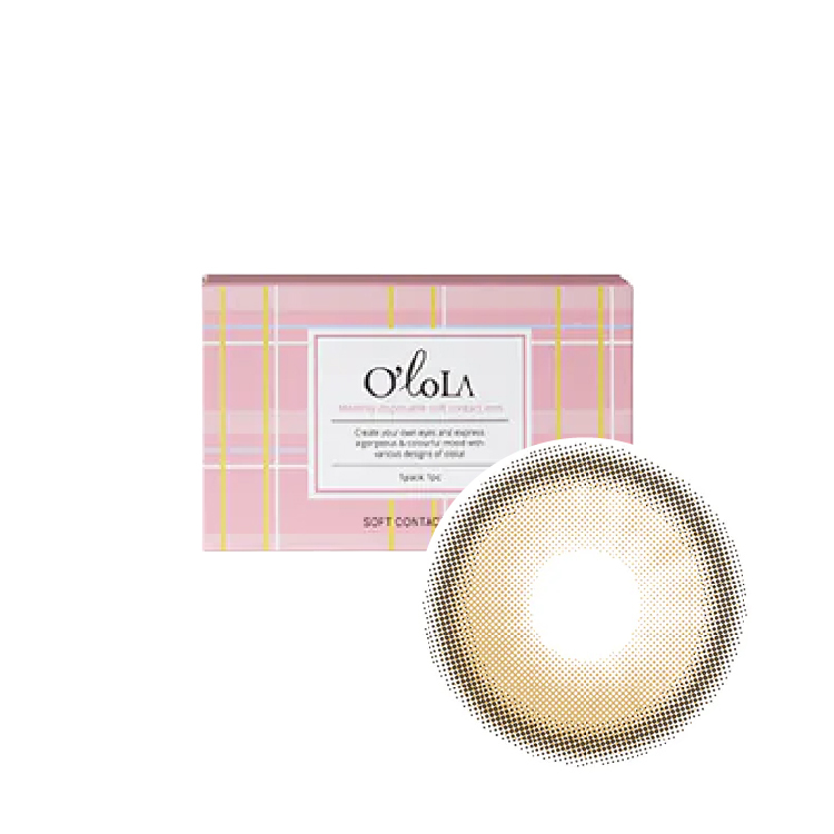 Olola 彩色月拋黛黛奶茶(1片）