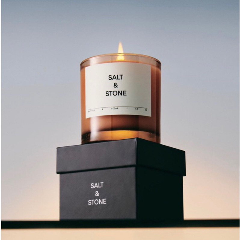 美國 SALT & STONE 天然香氛蠟燭 質感盒裝