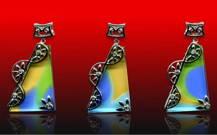 鹿港窯水晶琉璃｜浪花一朵朵銀飾項鍊 清新靈動乘風破浪開運納福