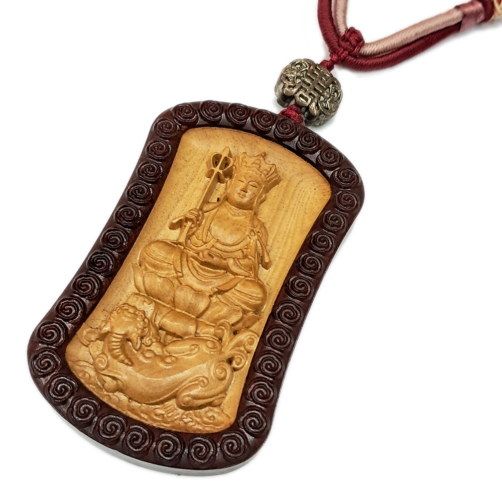 地藏菩薩{黃楊木}項鍊【十方】137630