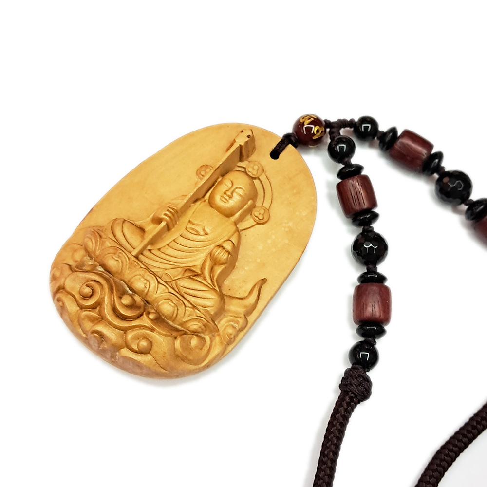 地藏菩薩{黃楊木}中國結項鍊【十方】138244