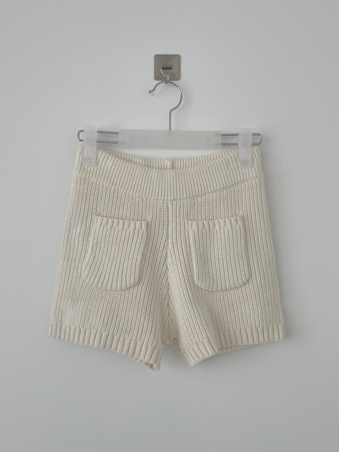 F14 雙口袋針織短褲(白/深藍/黑)