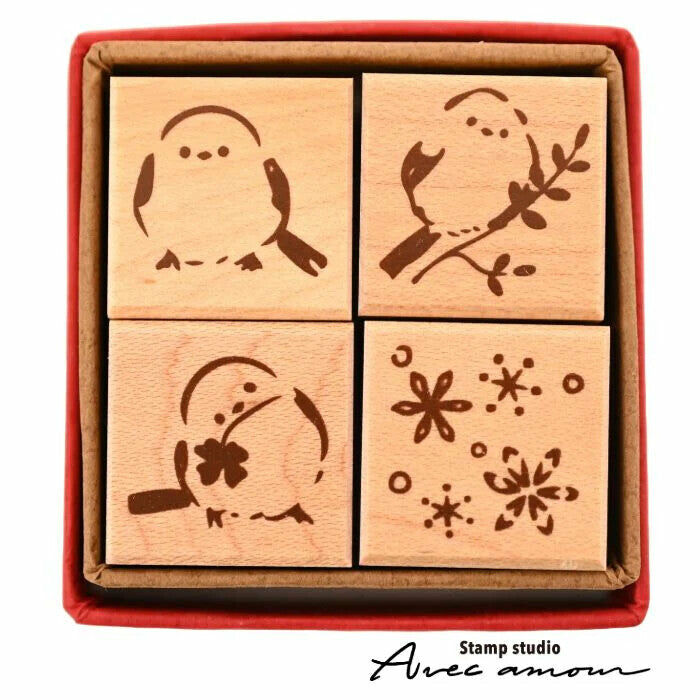 長尾山雀 4入印章組｜日本 Ai Inc.
