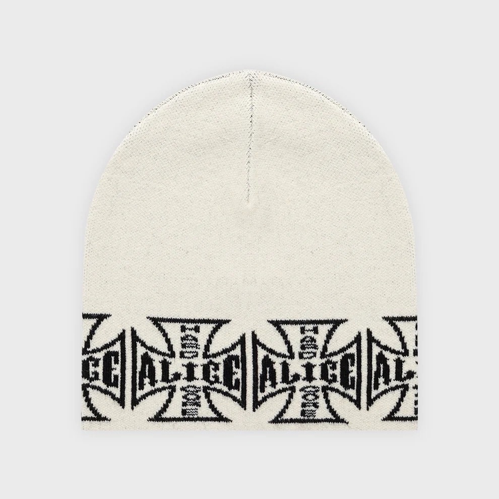 ALICE HOLLYWOOD CHOPPER JAQUARD BEANIE (WHITE) 圖案 毛帽