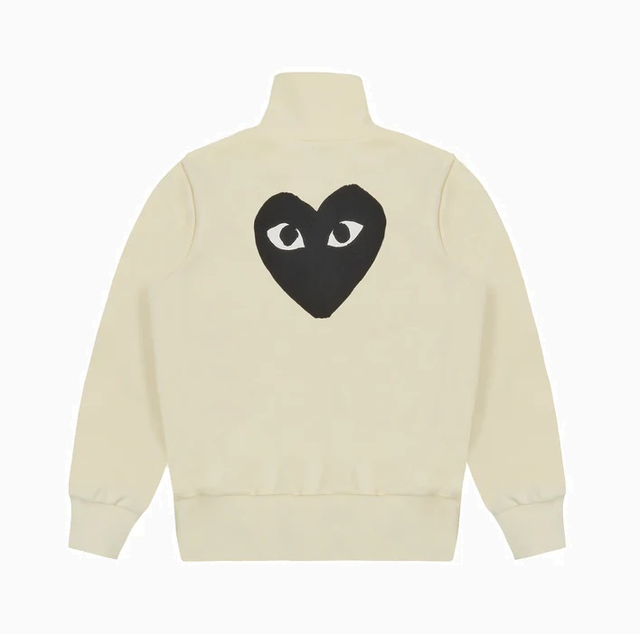COMME DES GARGONS PLAY SWEATSHIRT WITH BLACK BIG HEART (GIRL) - IVORY PRE ORDER ITEM (預訂中)