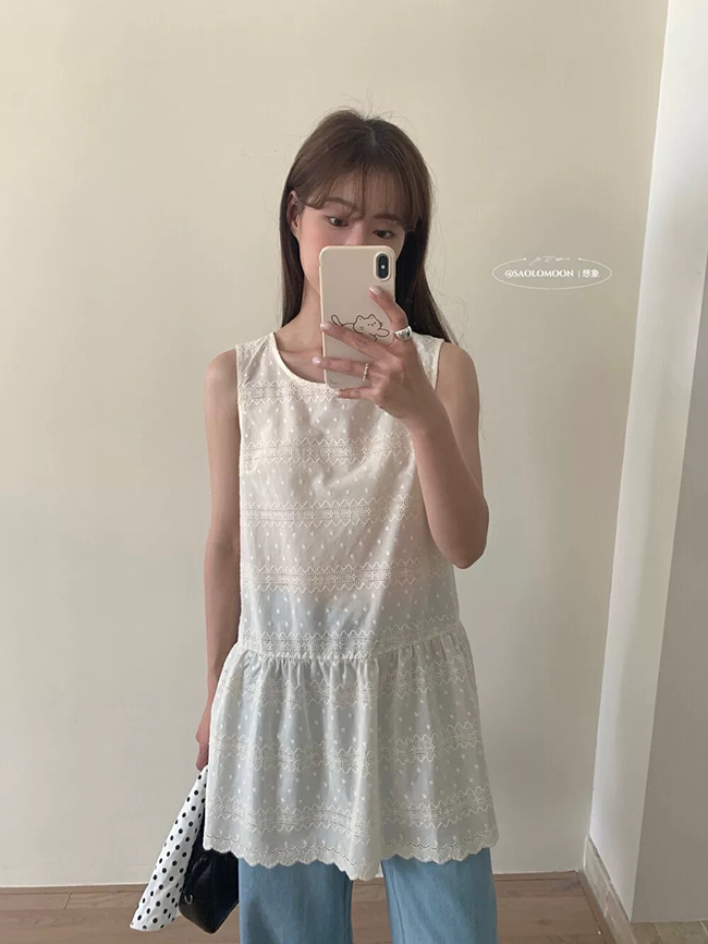 夏日透明感背心裙-現貨