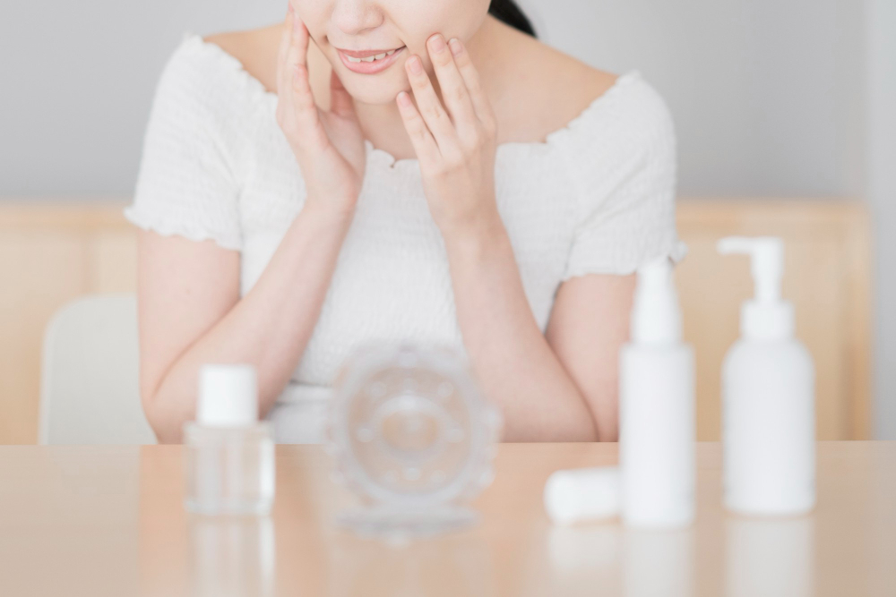 臉部去角質示意圖