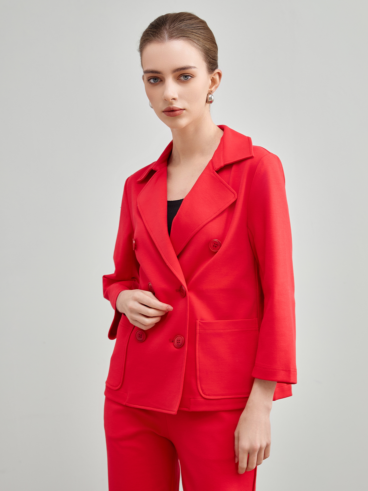 mi-tu V領西裝外套