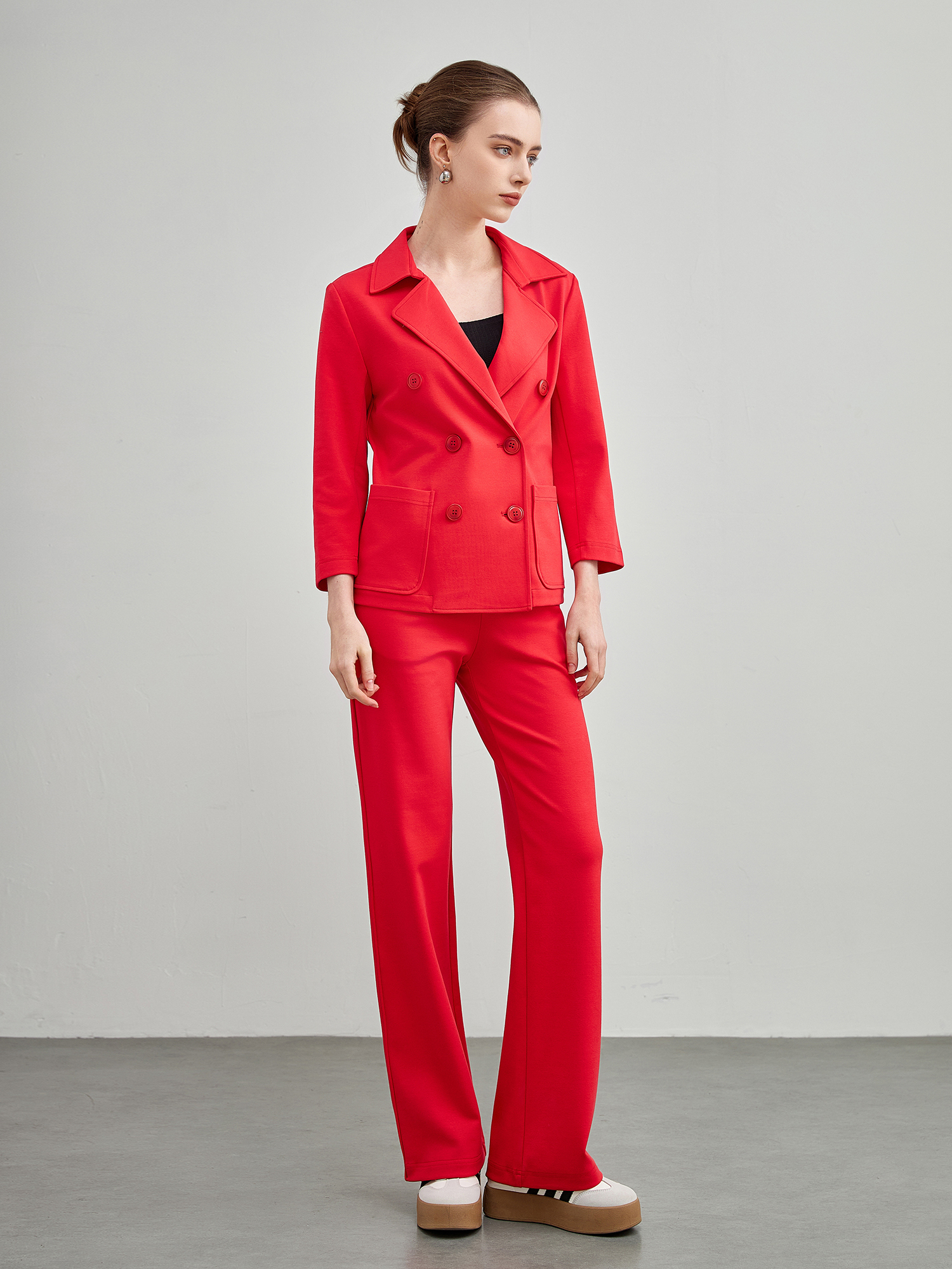 mi-tu 西裝直腳長褲