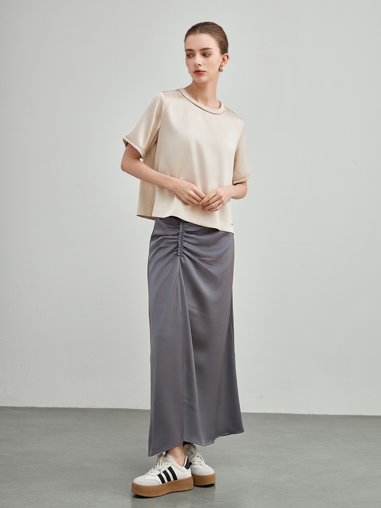 mi-tu 褶皺半身裙