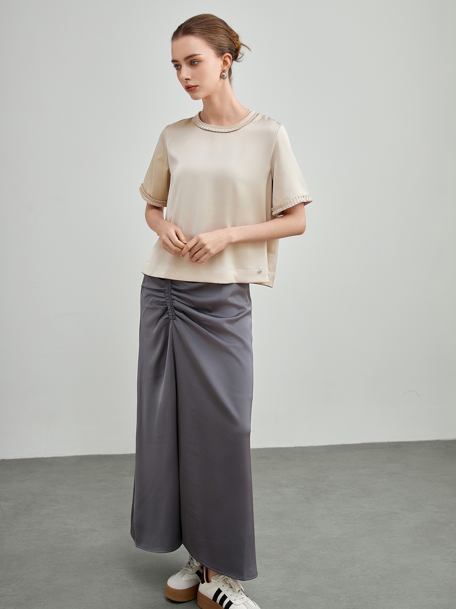 mi-tu 褶皺半身裙