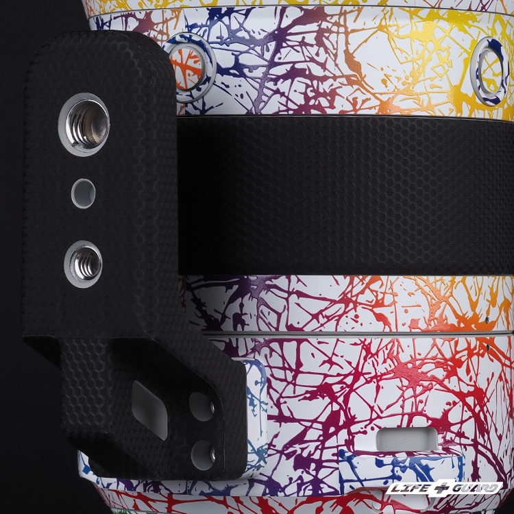 LIFE+GUARD  鏡頭腳架環貼膜展示圖，LIFE+GUARD 潑墨系列風格