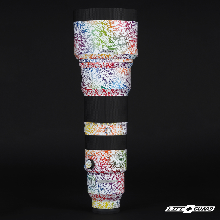 LIFE+GUARD  鏡頭貼膜展示圖，LIFE+GUARD 潑墨彩白風格