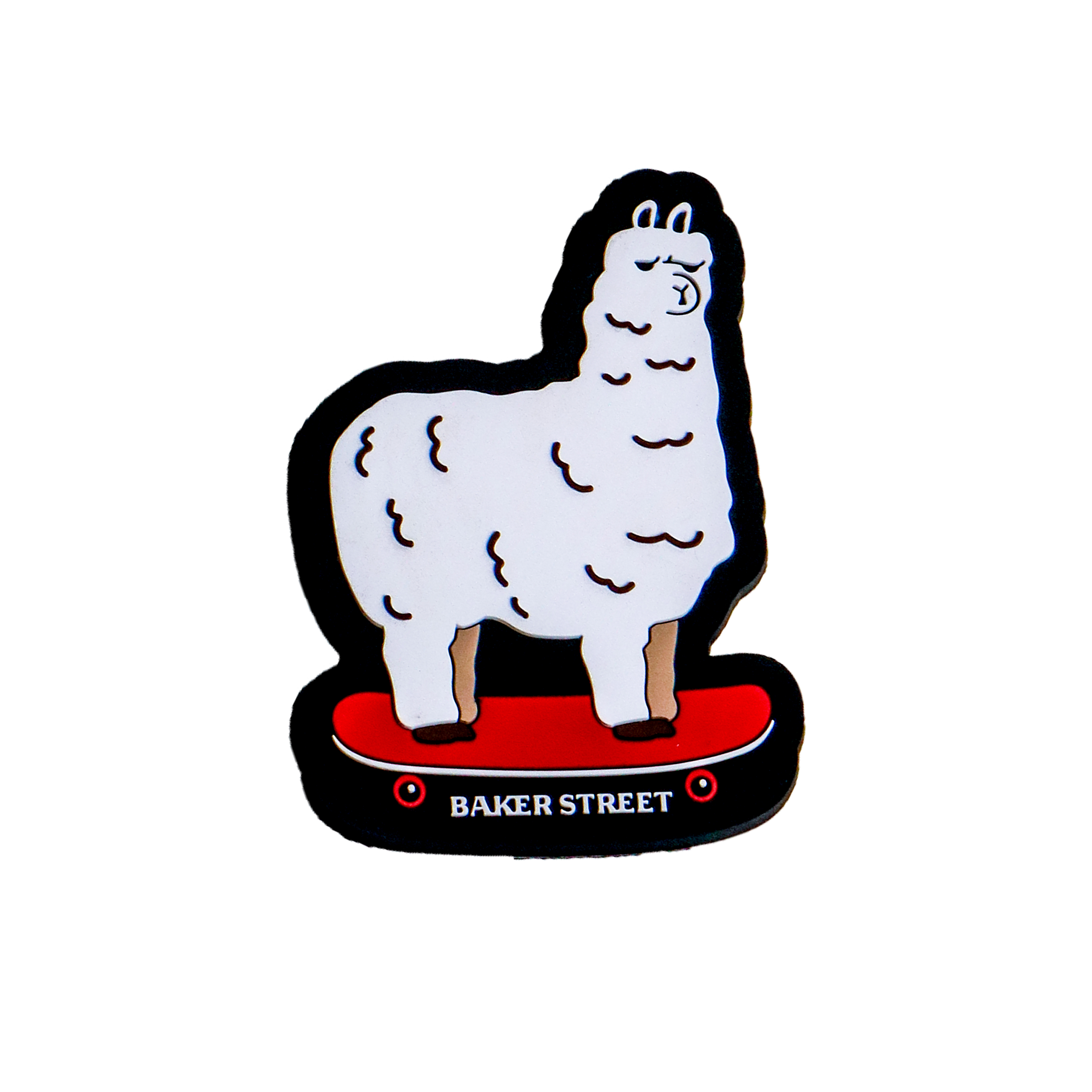 羊駝滑板立體軟磁鐵