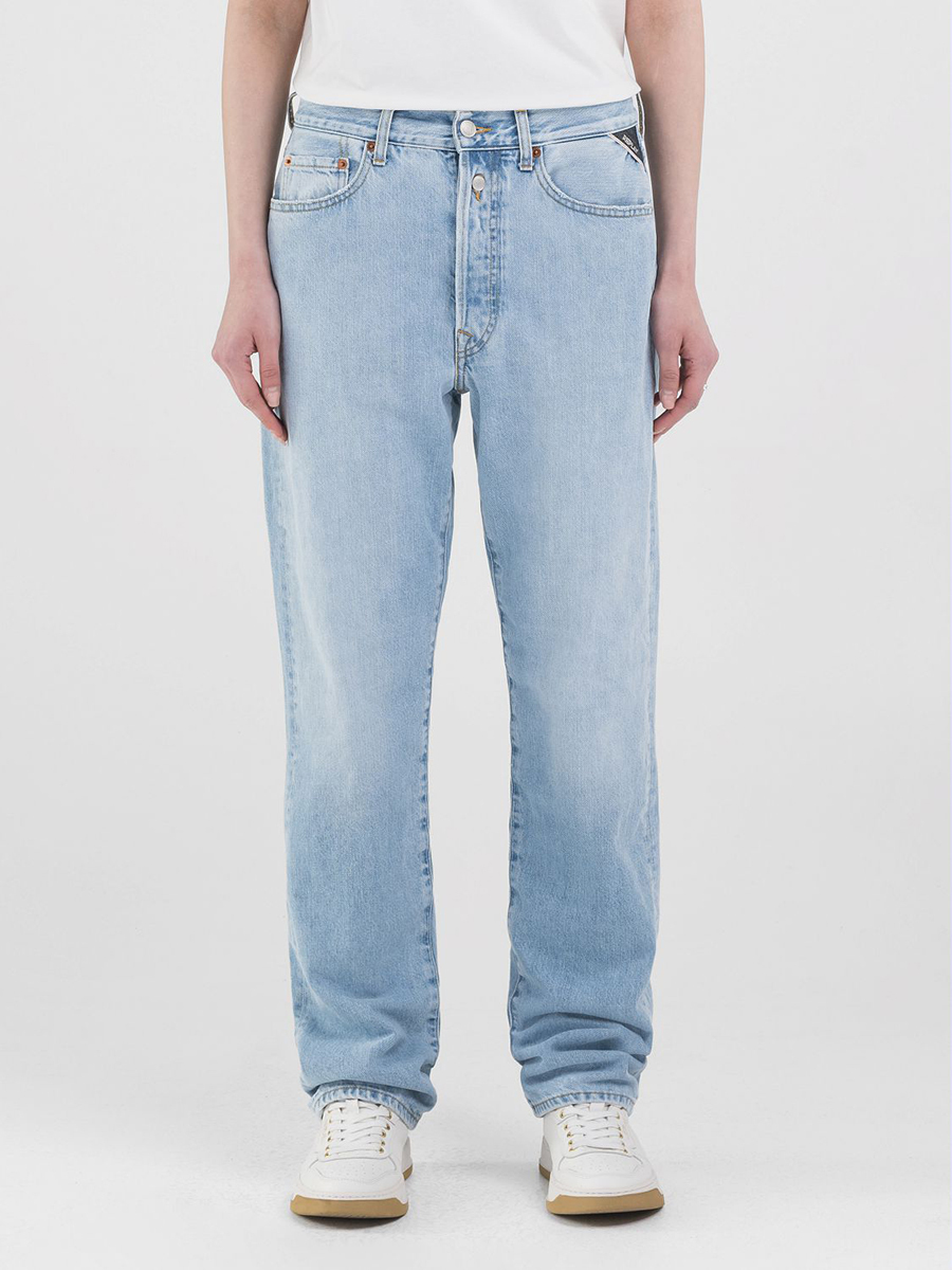 9ZERO1直筒丹寧牛仔褲(復古淺藍色)