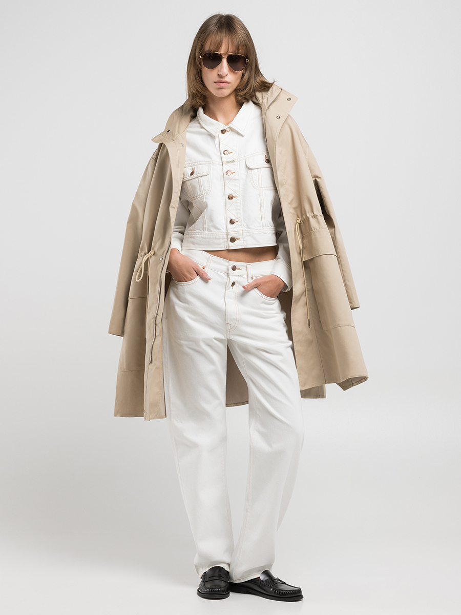 9ZERO1直筒丹寧牛仔褲(白色)