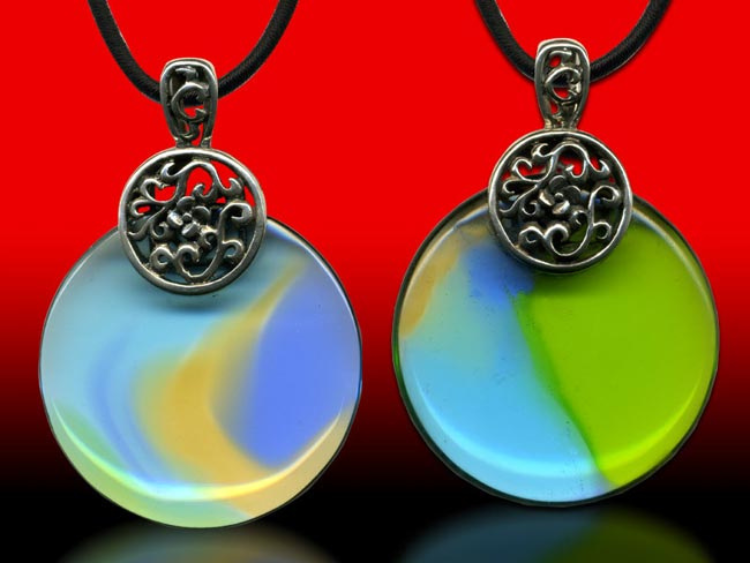 鹿港窯水晶琉璃｜聽海銀飾項鍊 靜心聆聽寧靜致遠開運納福