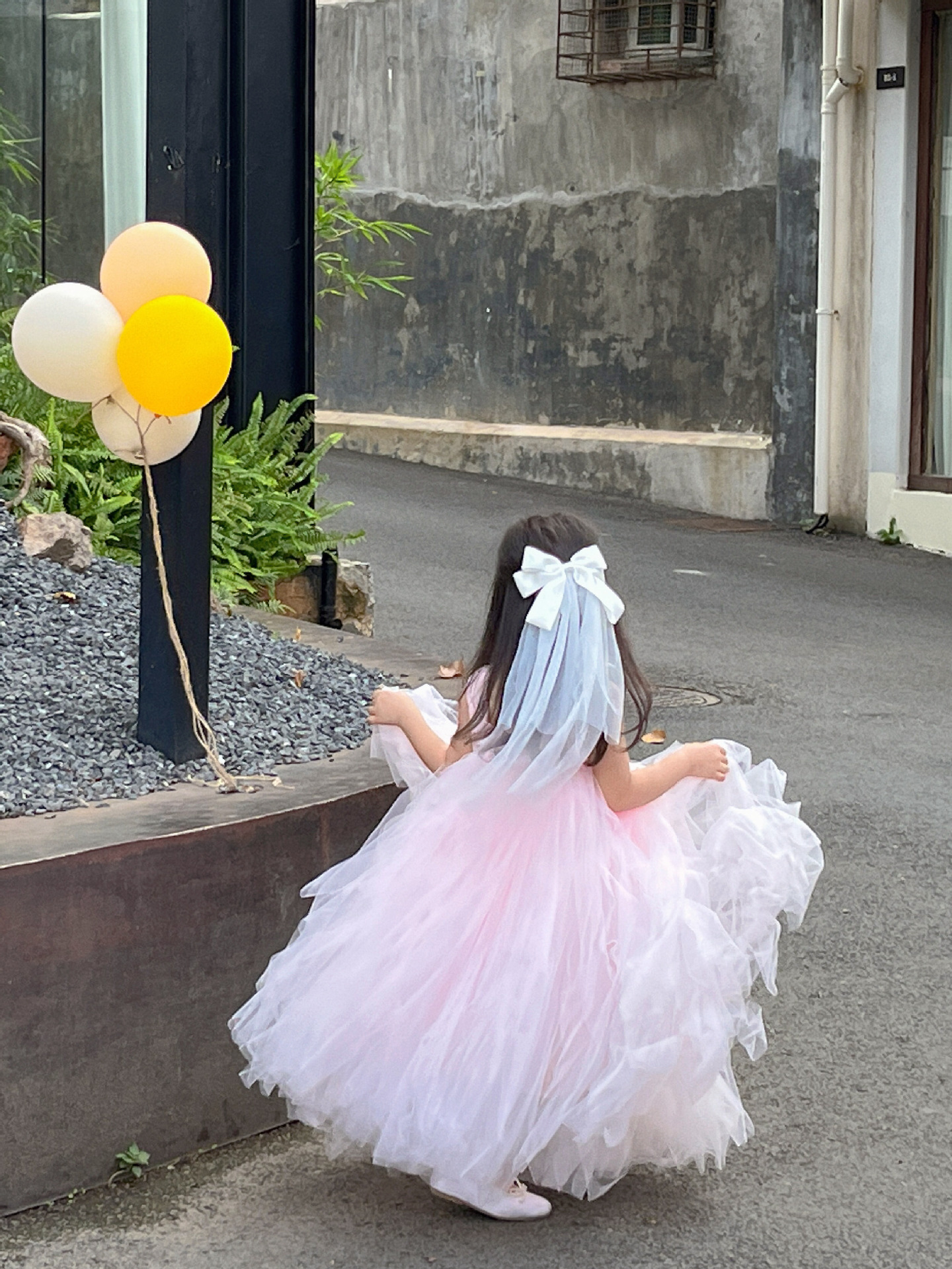 2025 Pink & grey tutu dress