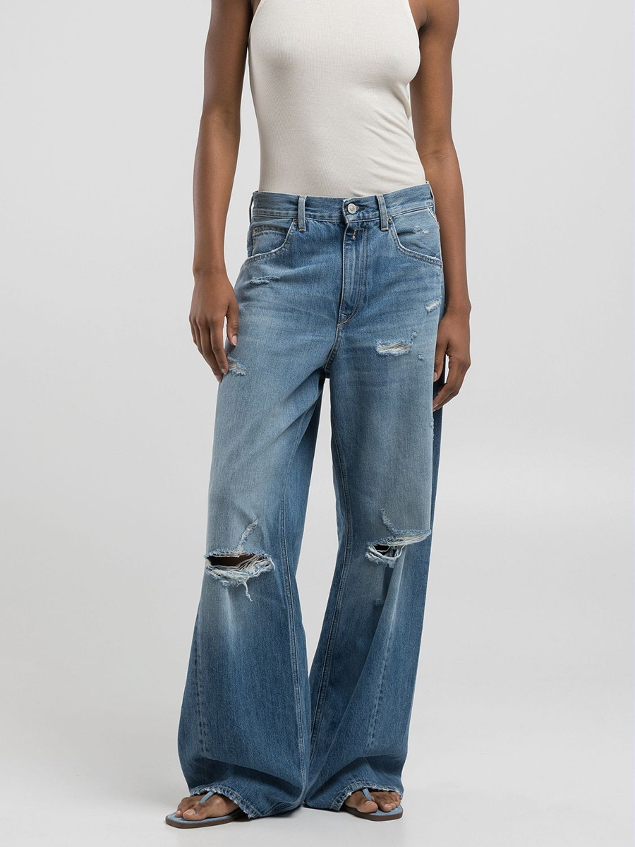 Narja Original系列微破壞寬鬆丹寧牛仔褲