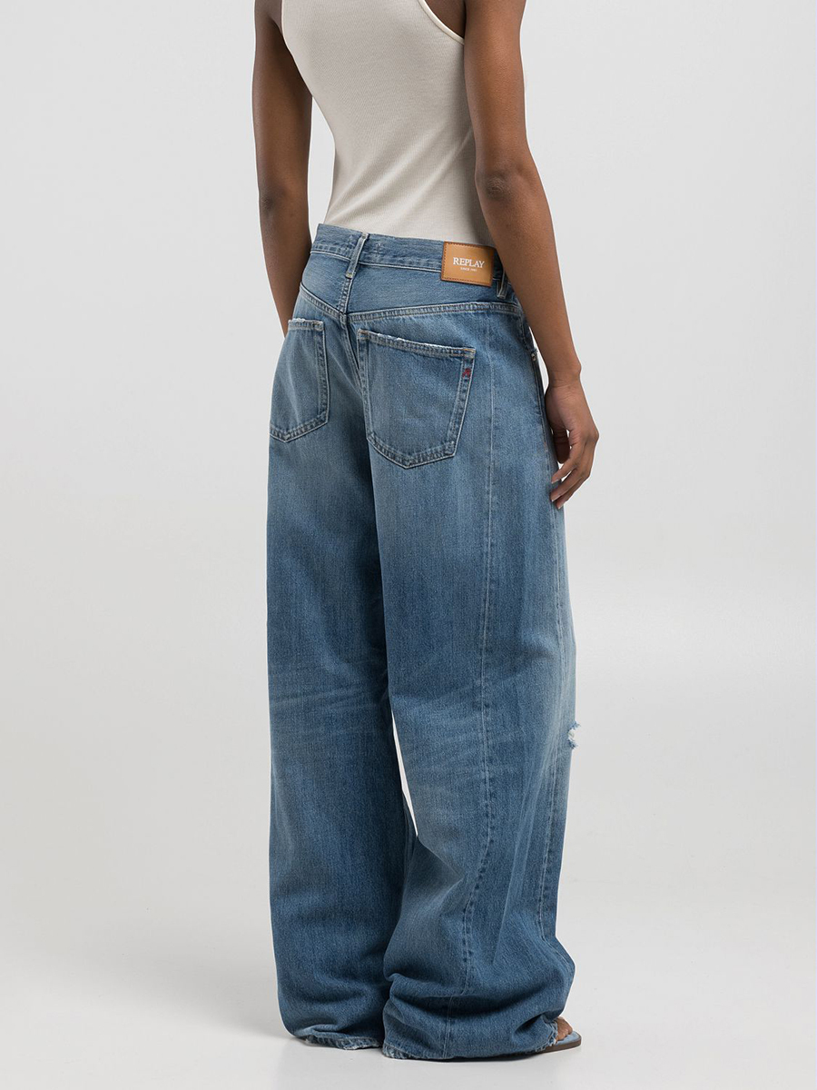 Narja Original系列微破壞寬鬆丹寧牛仔褲