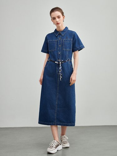 mi-tu 牛仔恤衫連身裙