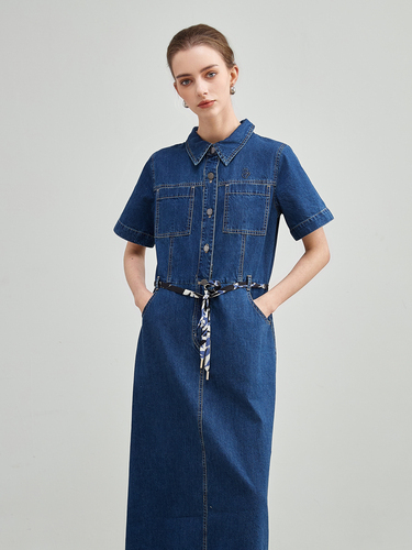 mi-tu 牛仔恤衫連身裙