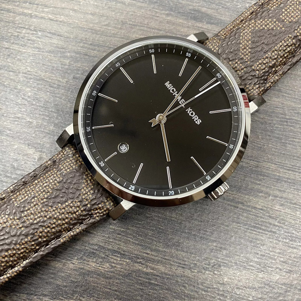 【Michael Kors】MK8813 簡約 時尚 質感 日期顯示 皮革 腕錶