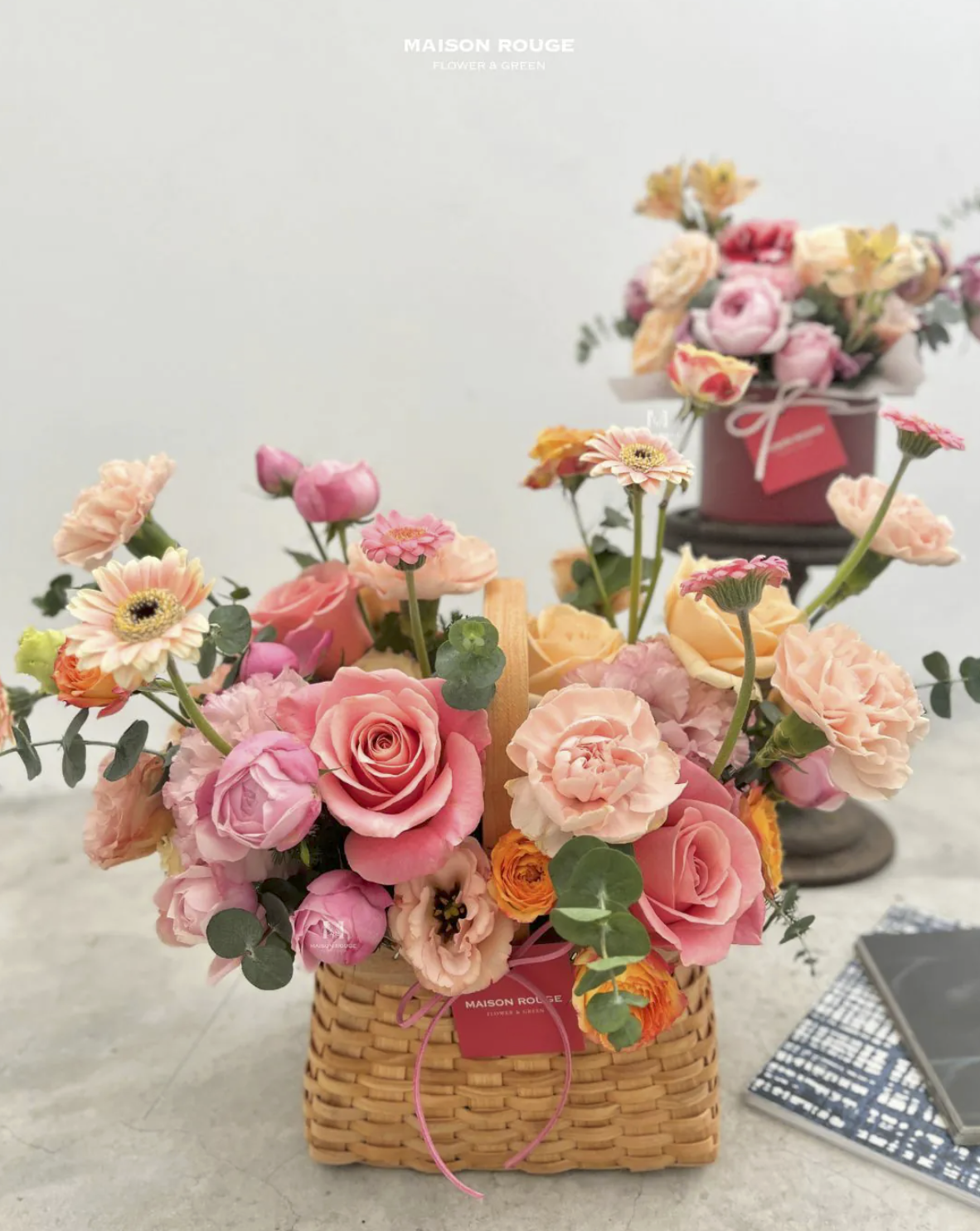 貳樓有花・大提籃・杏粉色