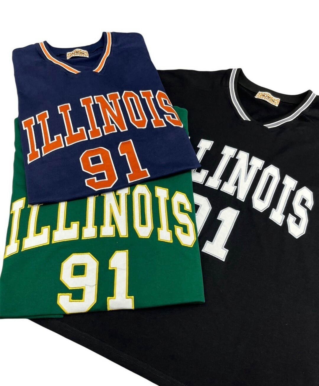 美式 ILLINOIS 91 棒球 圓標 上衣 #短袖