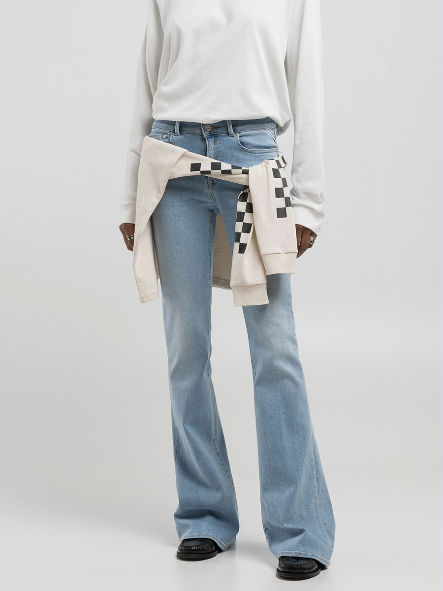 New Luz修身小喇叭丹寧牛仔褲