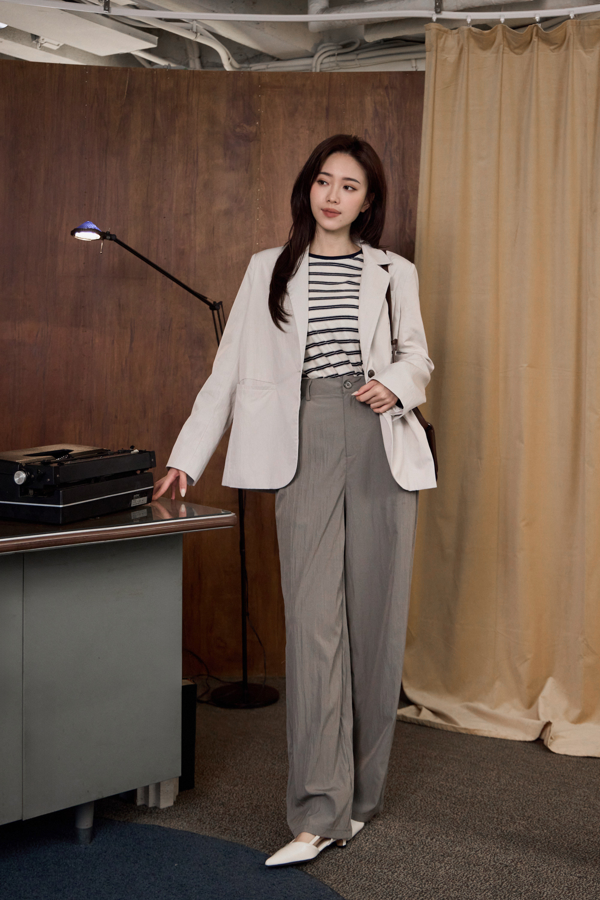 Gmade/無痕修肉！直臀抗皺西裝長褲-犀牛灰