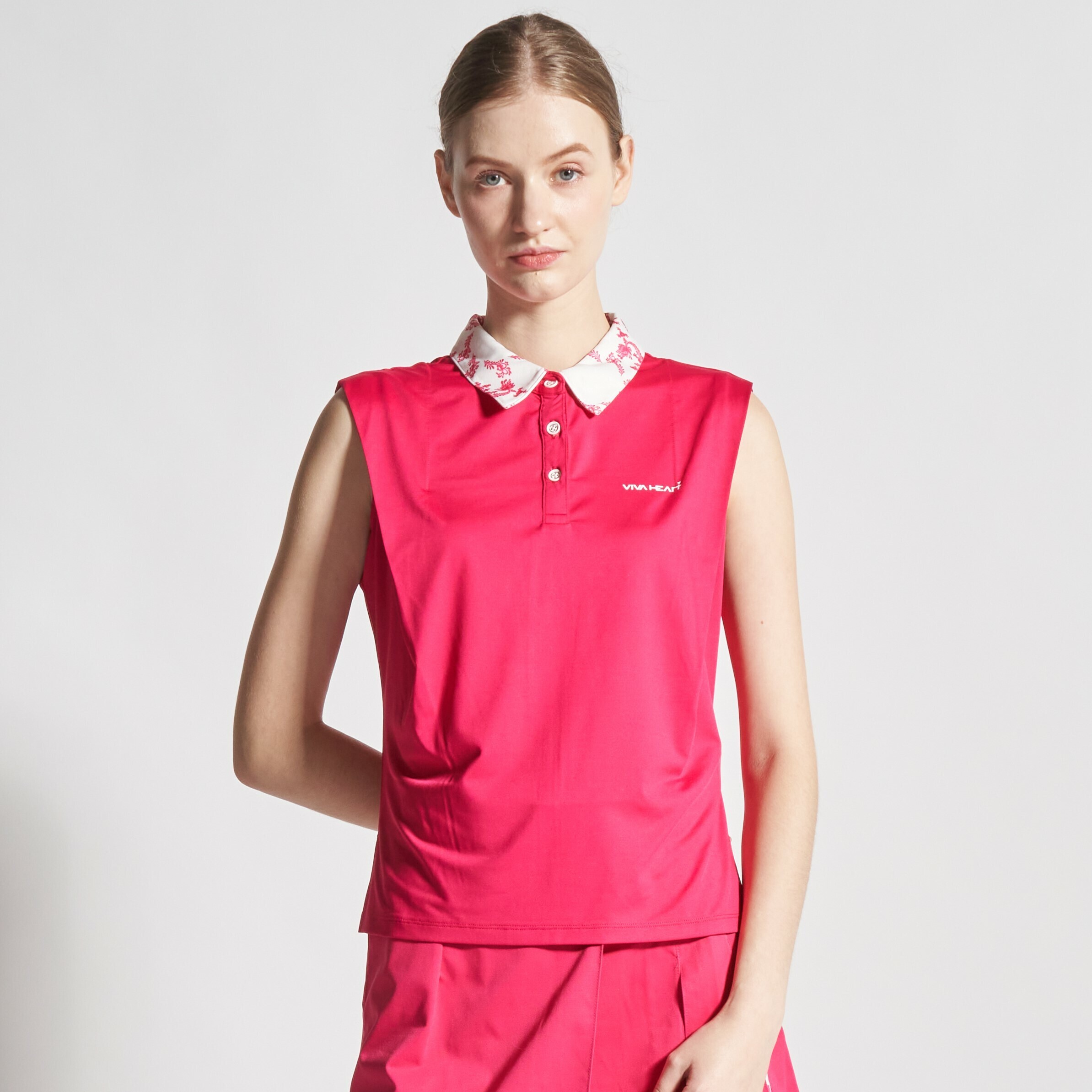 女士-植物圖騰高機能無袖背心