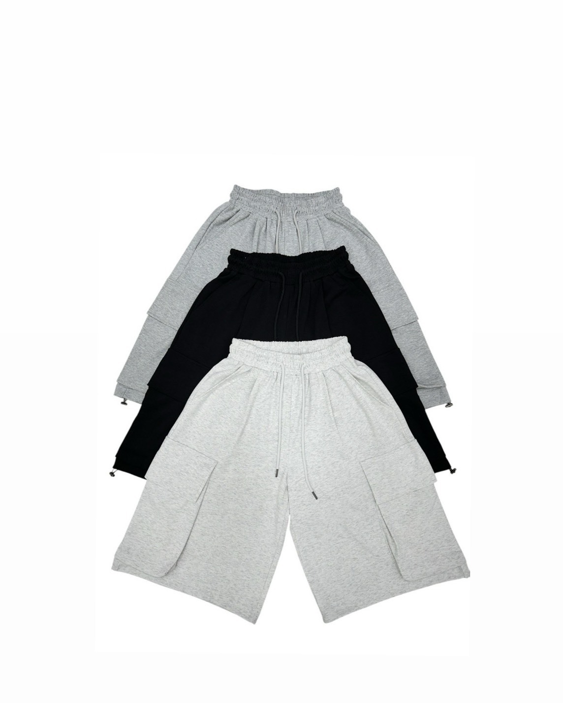 KOREA 抽繩 側口袋 棉質 #短褲