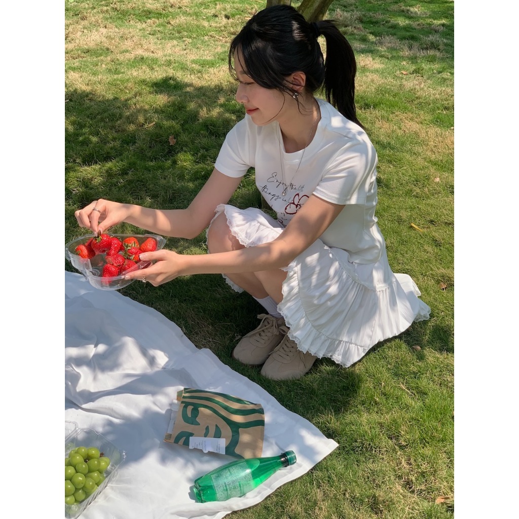 【imfine】蕾絲疊疊 可愛蛋糕裙 #4422