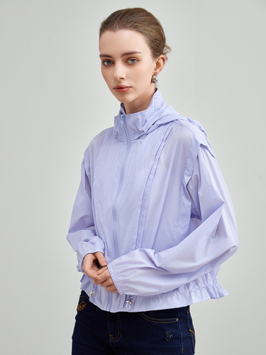 mi-tu 拉鏈防風短外套