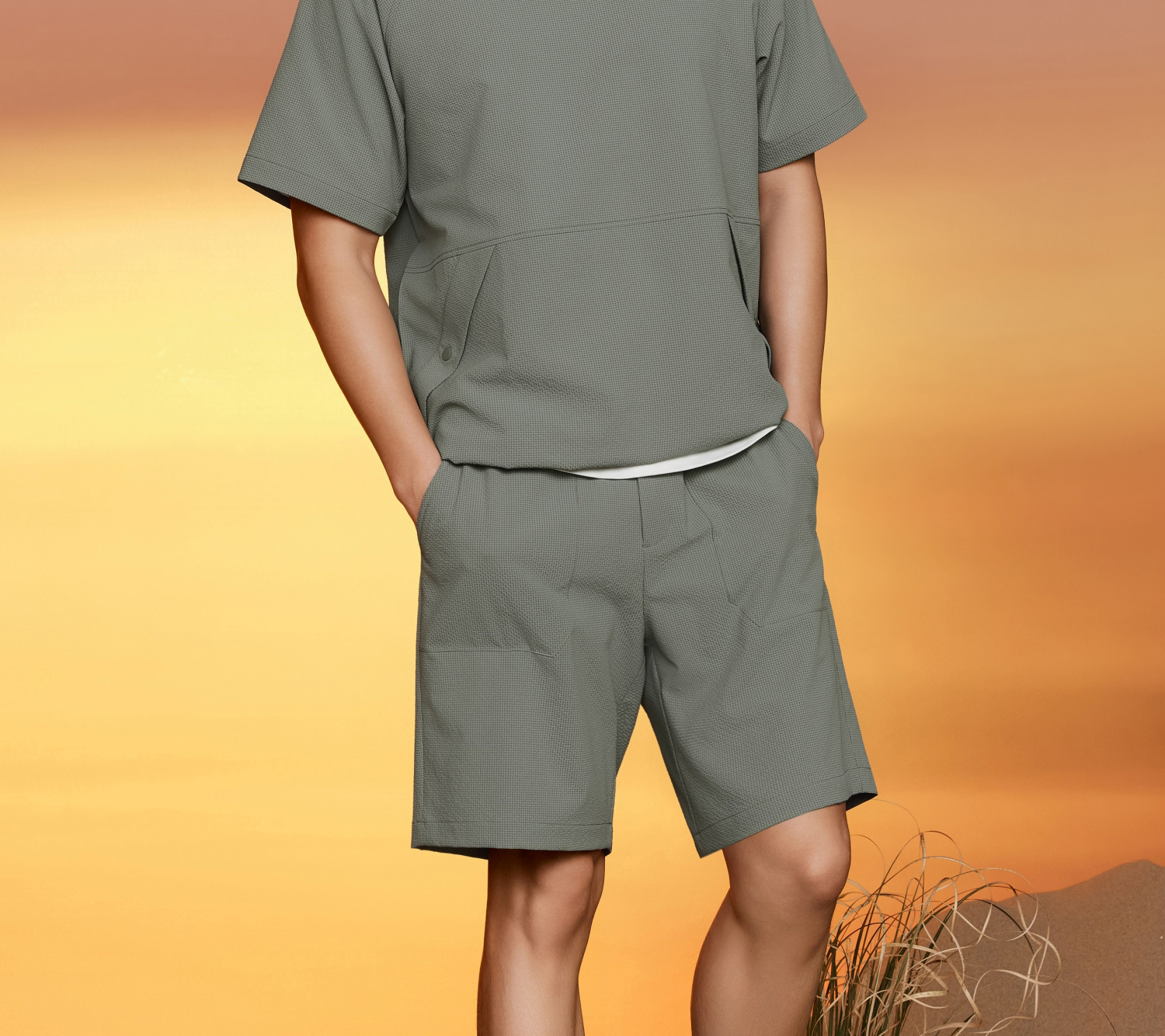 【EIDER】男涼感短褲 / 24EDMM24357[海軍藍、綠]