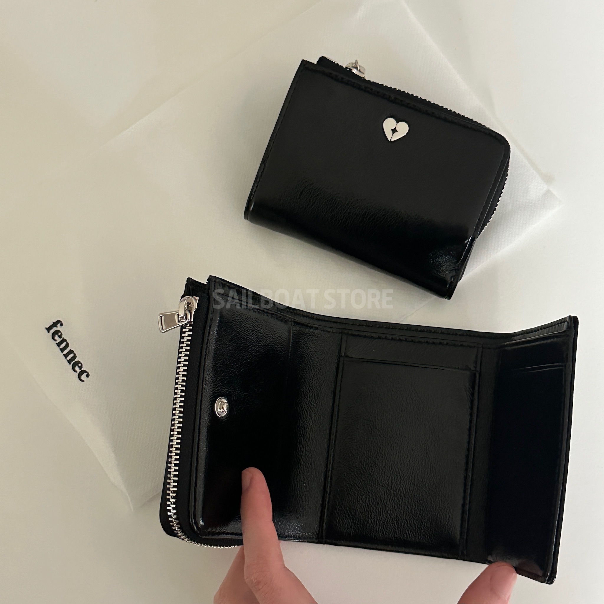 #部分現貨 FENNEC HEARTY 愛心拉鍊皮夾