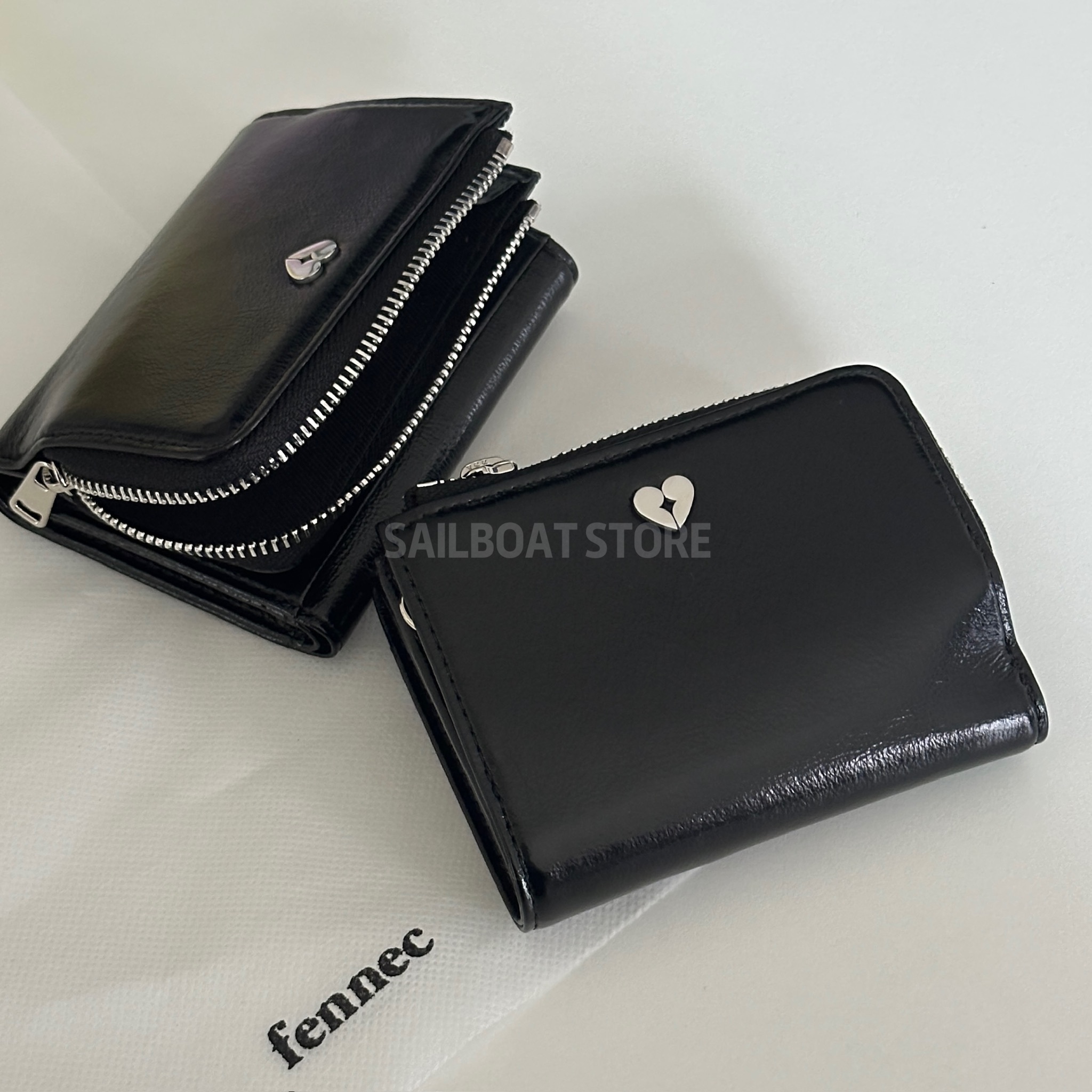 #部分現貨 FENNEC HEARTY 愛心拉鍊皮夾