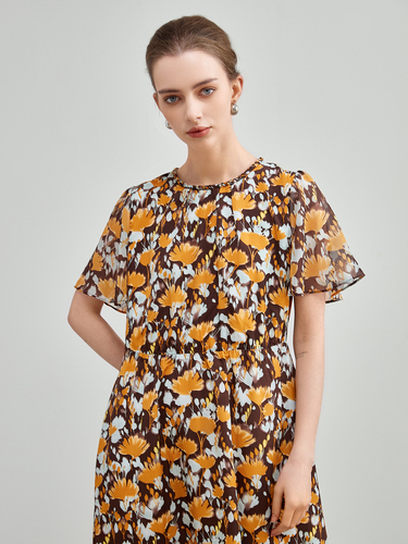 mi-tu 印花連身裙