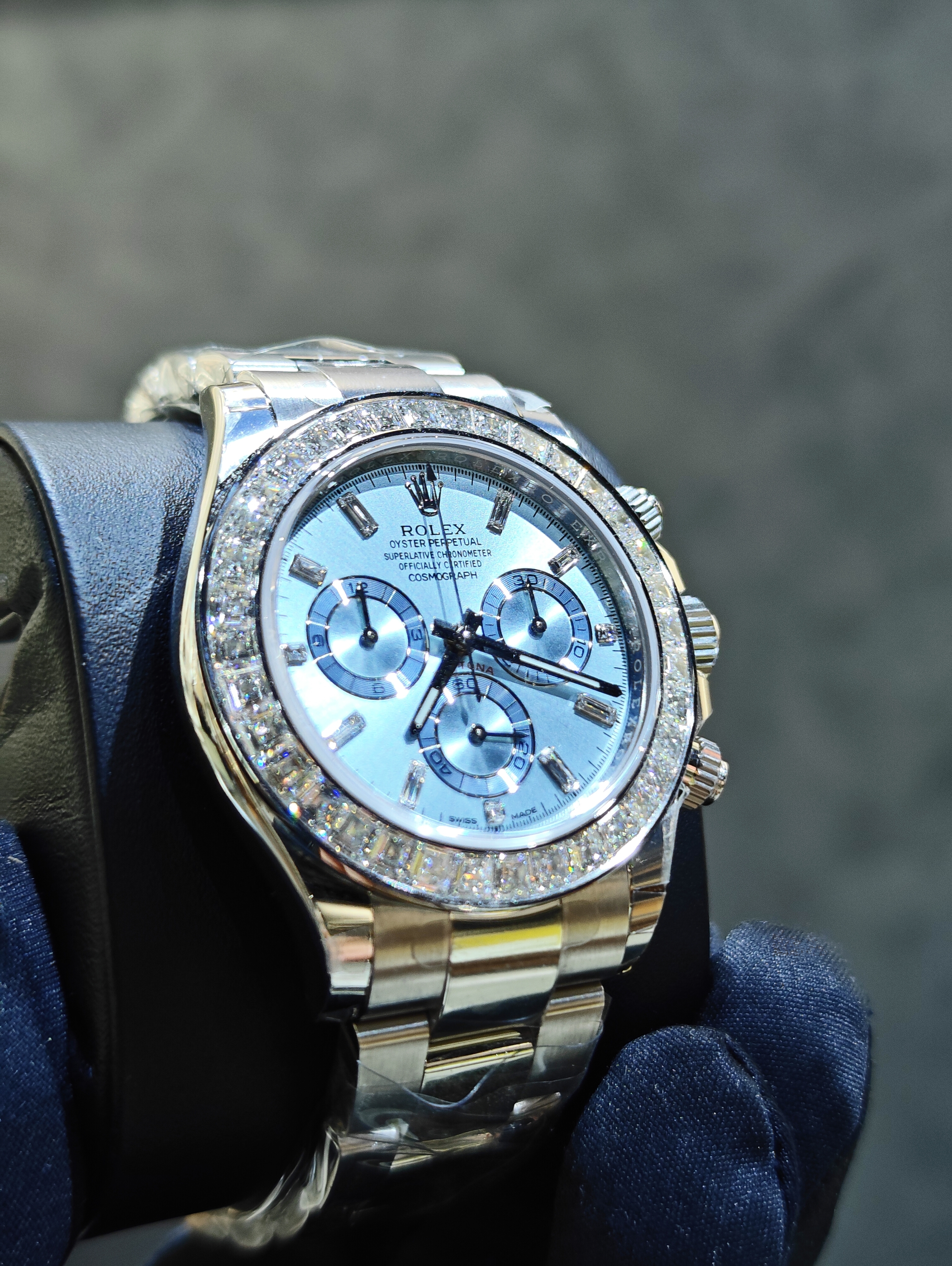 BRAND NEW ROLEX 116576TBR COSMOGRAPH DAYTONA IN PLATINUM DIAMOND BEZEL 40mm