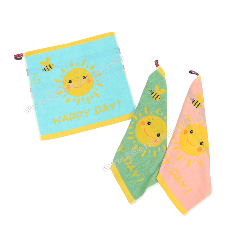 6條裝 太陽/小鴨印花抹手巾