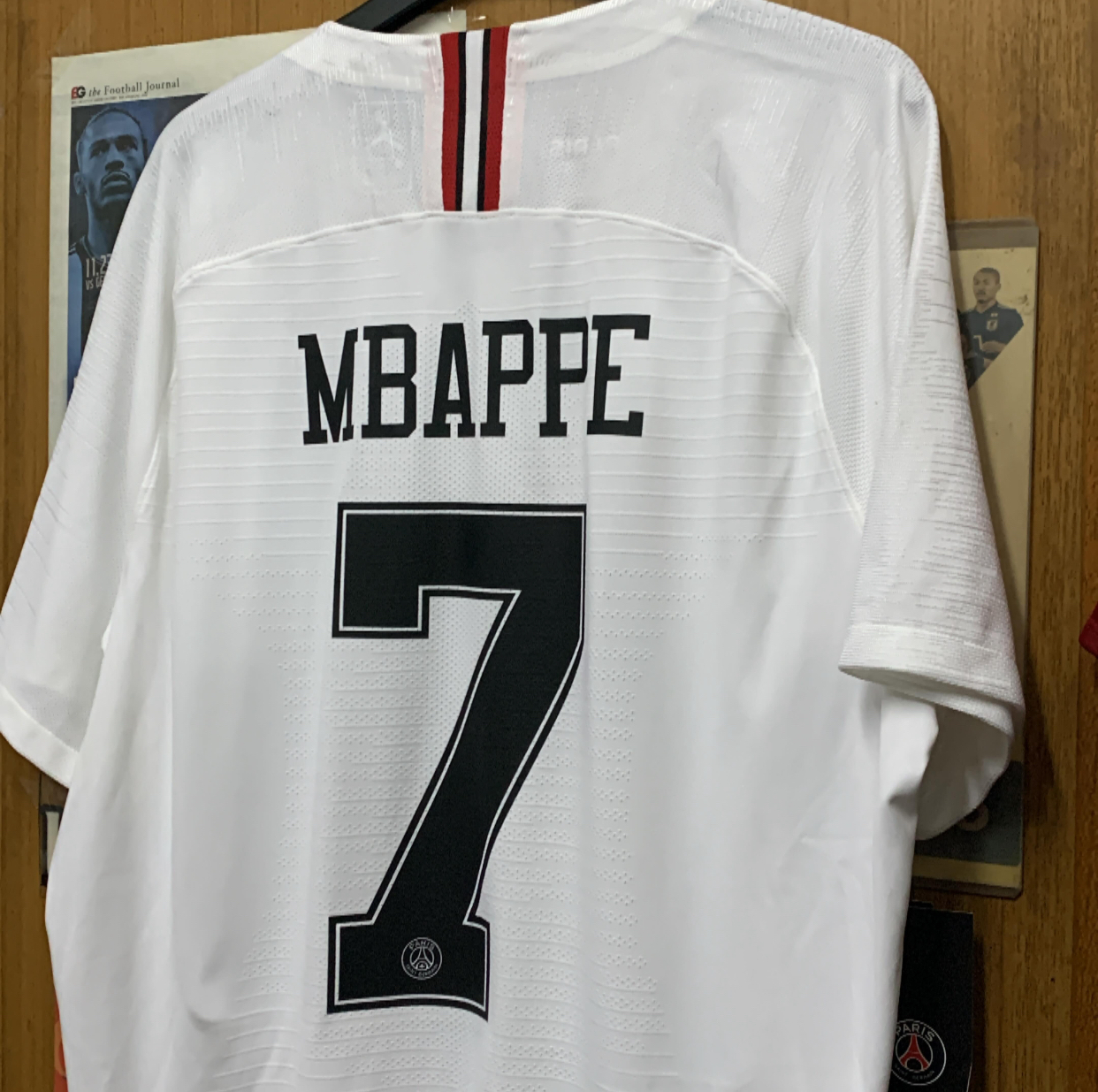 2018 Paris Saint-Germain x Jordan UEFA Match Away Shirt with #7 MBAPPE