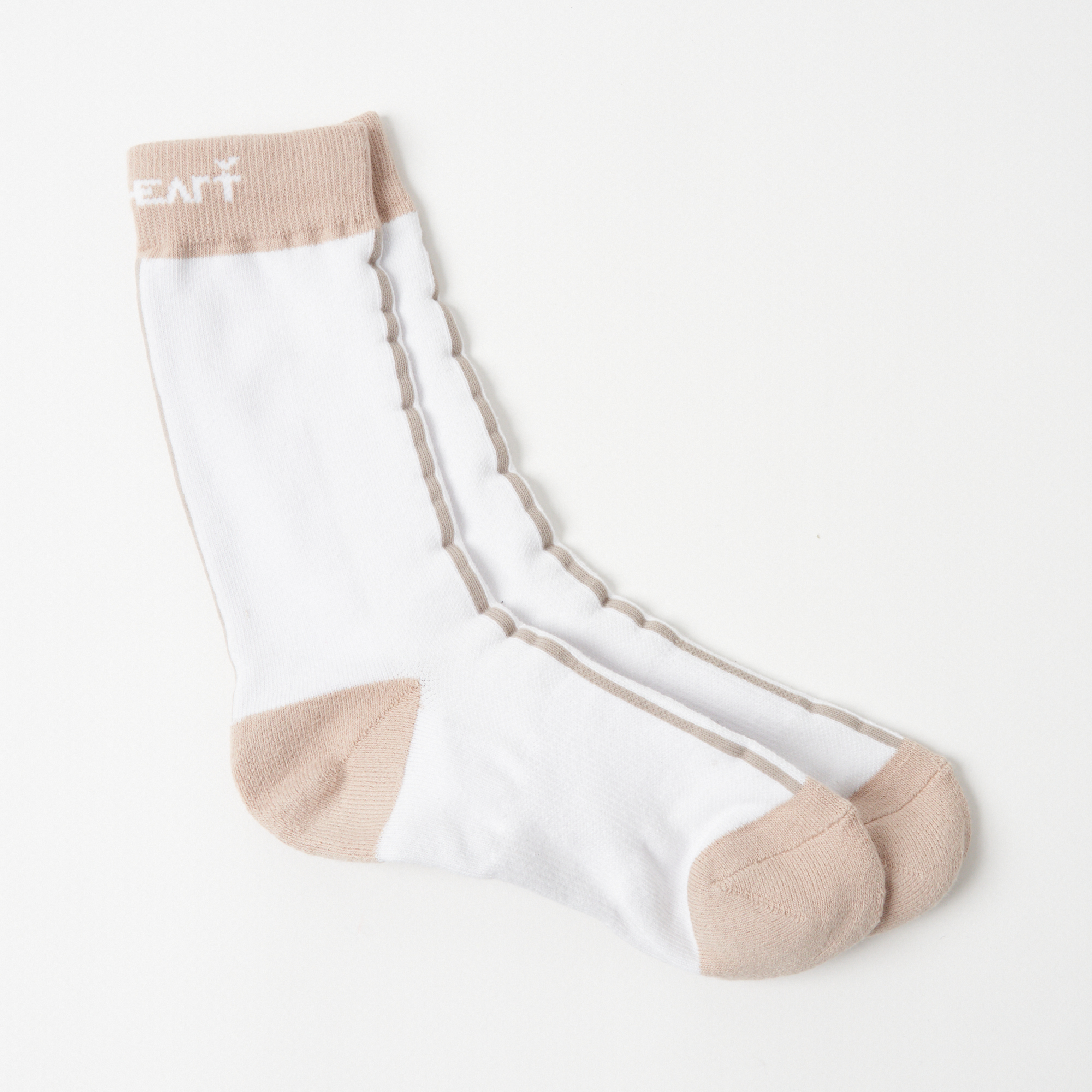 女士-直條紋中筒襪