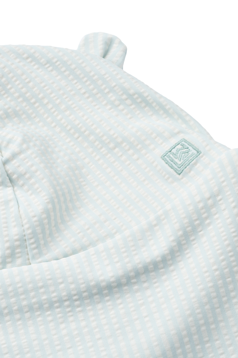 LIEWOOD 熊熊防曬泳帽-天藍條紋