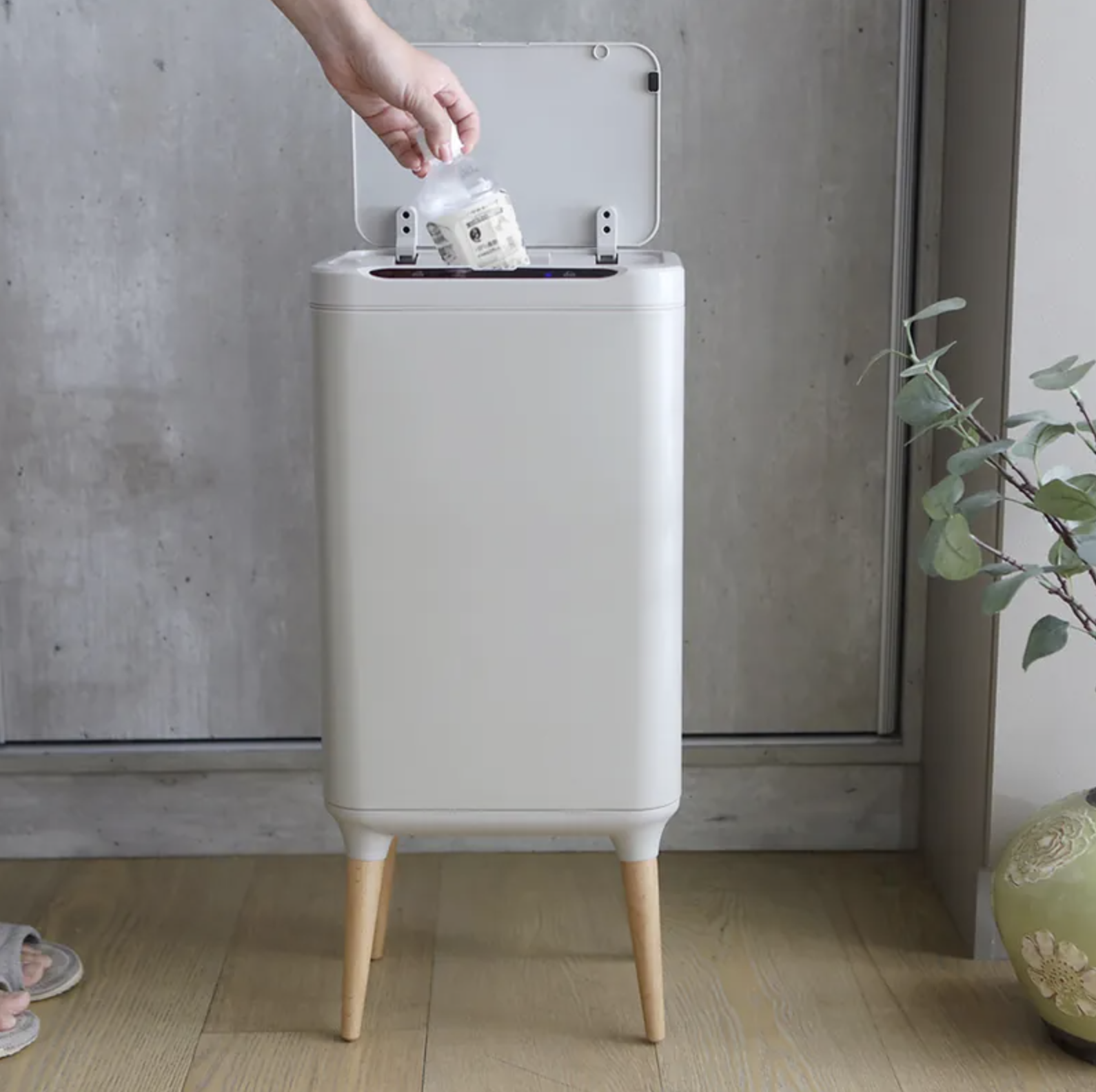 【美國 ELPHECO】不鏽鋼高腳除臭感應垃圾桶 ELPH9711U (20L)