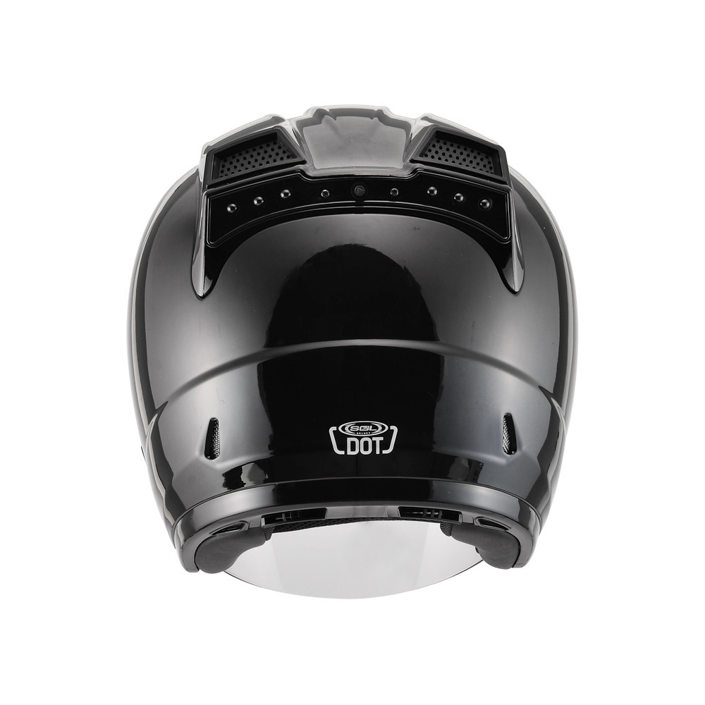 SOL 27S 亮面黑 素色 3/4罩式 透氣