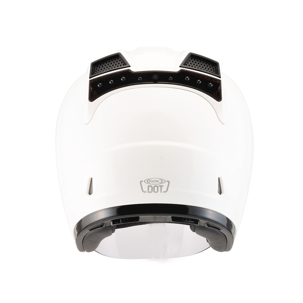 SOL 27S 亮面白 素色 3/4罩式 透氣