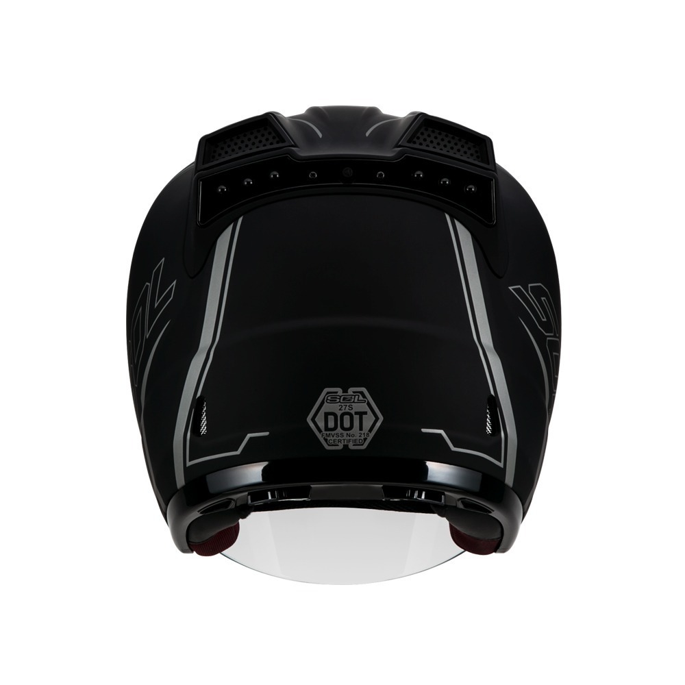 SOL 27S 天際 消光黑/銀 彩繪 3/4罩式 透氣