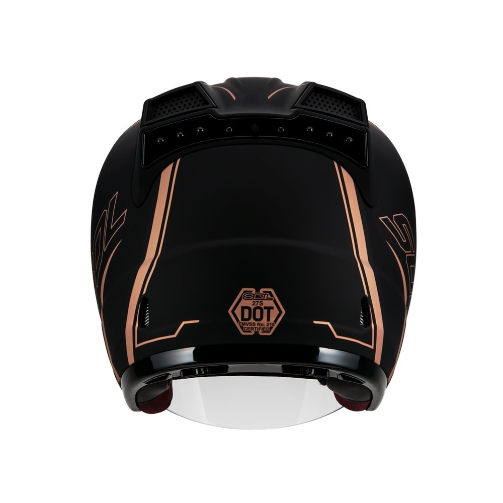 SOL 27S 天際 消光黑/銅 彩繪 3/4罩式 透氣