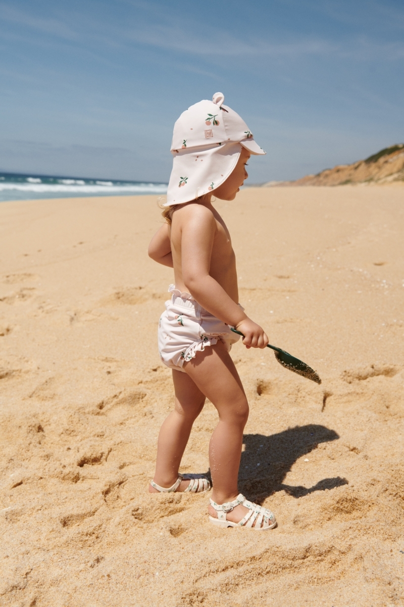 LIEWOOD 熊熊防曬泳帽-蜜桃